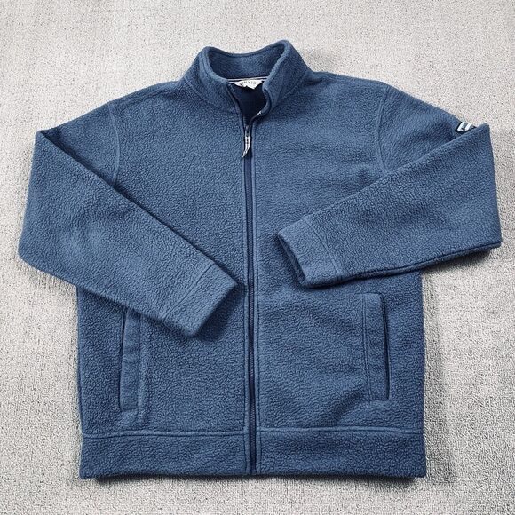 Orvis Jacket Adult Medium Blue Full Zip Fleece Long Sleeve Casual Outdoor Men's - Picture 1 of 13